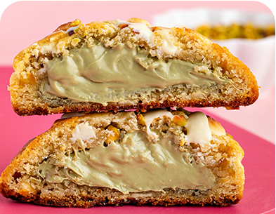 Cookie recheado sabor Pistache