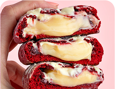 Cookie recheado sabor Red Velvet