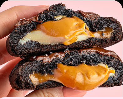 Cookie recheado sabor Caramelo